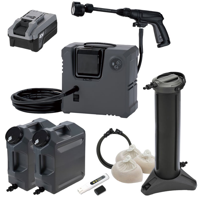 洗車ポータブル洗浄機 G-WASH Portable ＋ G-TANK 2個 ＋ ピュアニッシュPro ＋ 予備バッテリー1個